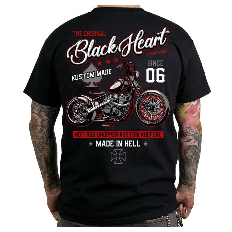 Pánske tričko Black Heart Red Chop