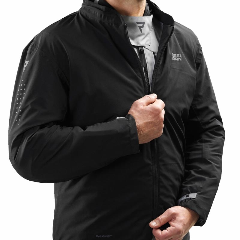 Bunda na motorku Rebelhorn Hiker IV svetlo šedo-modro-červená