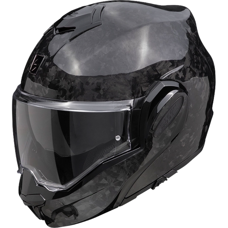 Preklápacia helma na motorku Scorpion EXO-TECH EVO ONYX CARBON Solid čierna