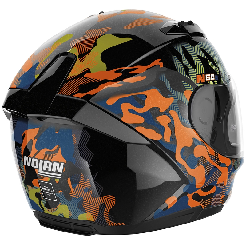 Integrálna prilba na motorku Nolan N60-6 Foxtrot 34 čierno-oranžovo-modrá