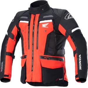 Bunda na motorku Alpinestars Bogota PRO Drystar Honda kolekcia fluo červeno-čierna
