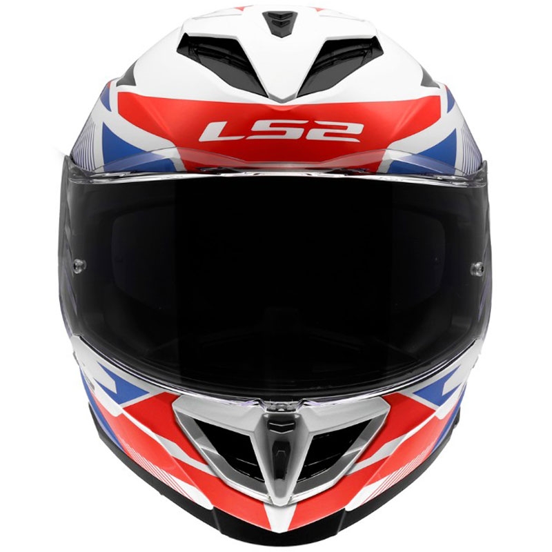 Integrálna prilba na motorku LS2 FF818 Storm III Komai lesklá bielo-modro-červená