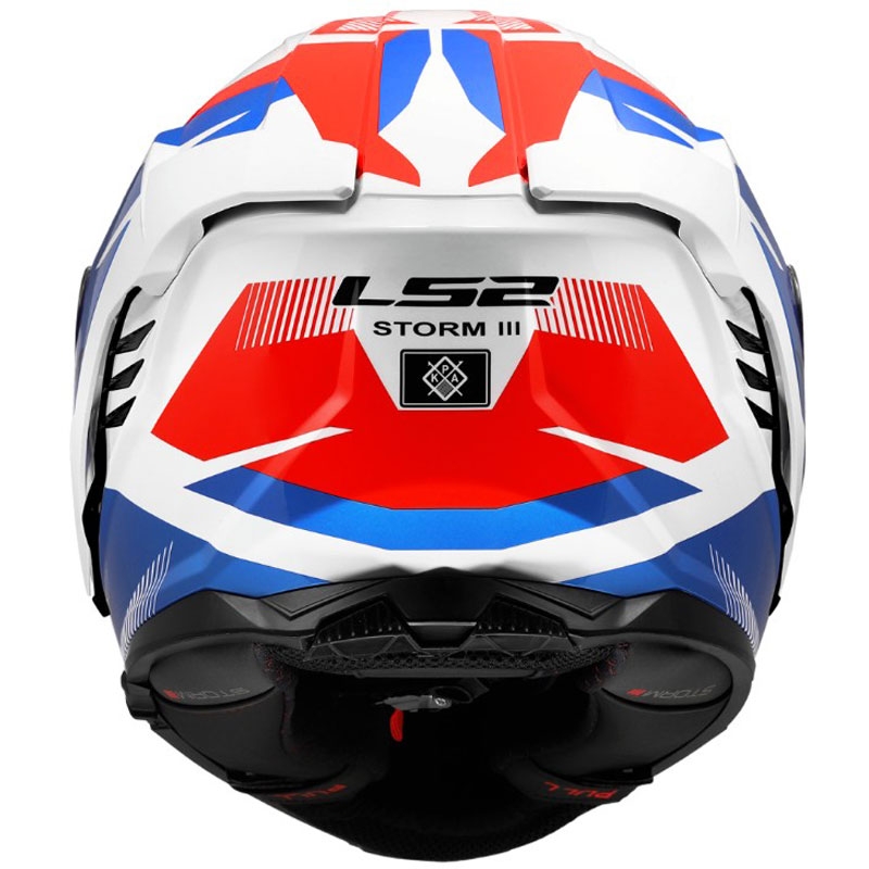 Integrálna prilba na motorku LS2 FF818 Storm III Komai lesklá bielo-modro-červená