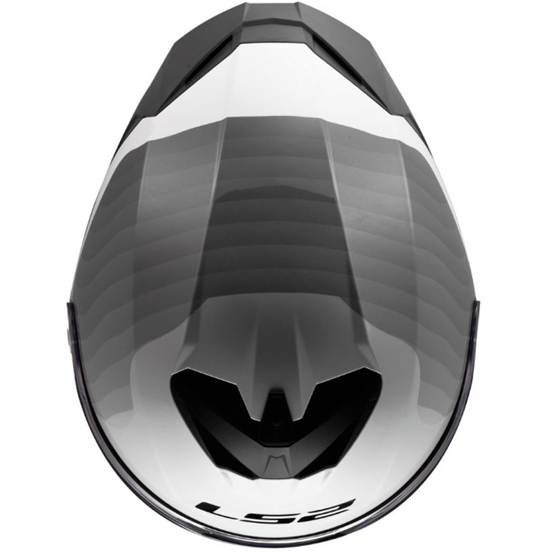 Integrálna helma na motorku LS2 FF820 Rapid III Flow lesklá bielo-sivá