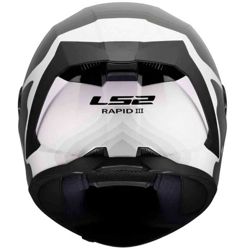 Integrálna helma na motorku LS2 FF820 Rapid III Flow lesklá bielo-sivá