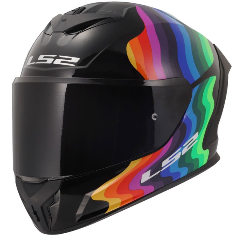 Integrálna prilba na motorku LS2 FF820 Rapid III Flow lesklá čierno-multicolor