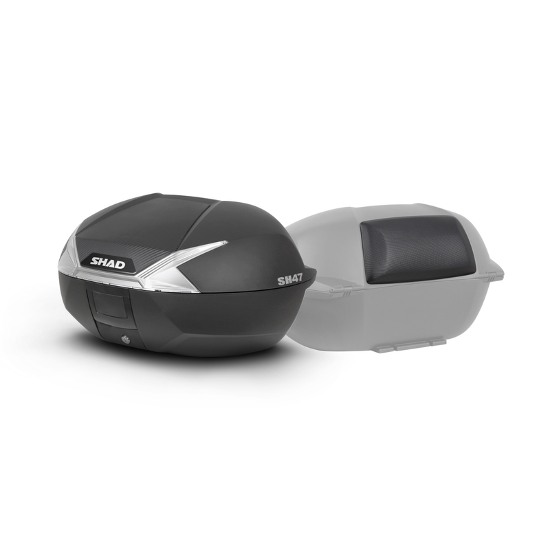 Vrchný kufor na motorku SHAD SH47 Čierna/biela