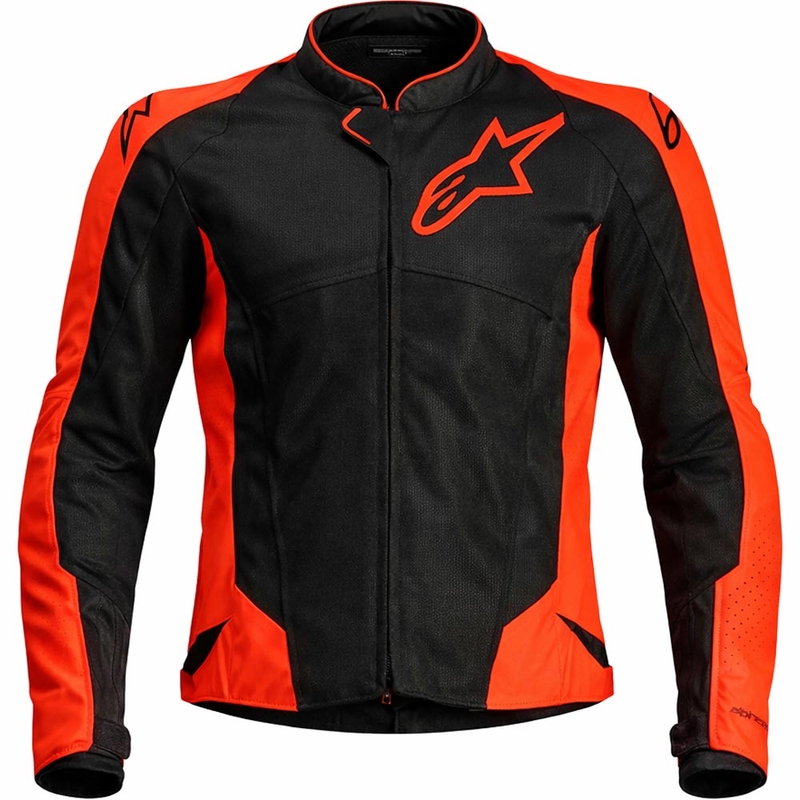 Bunda na motocykel Alpinestars Viper Air V4 fluorescenčno červeno-čierna