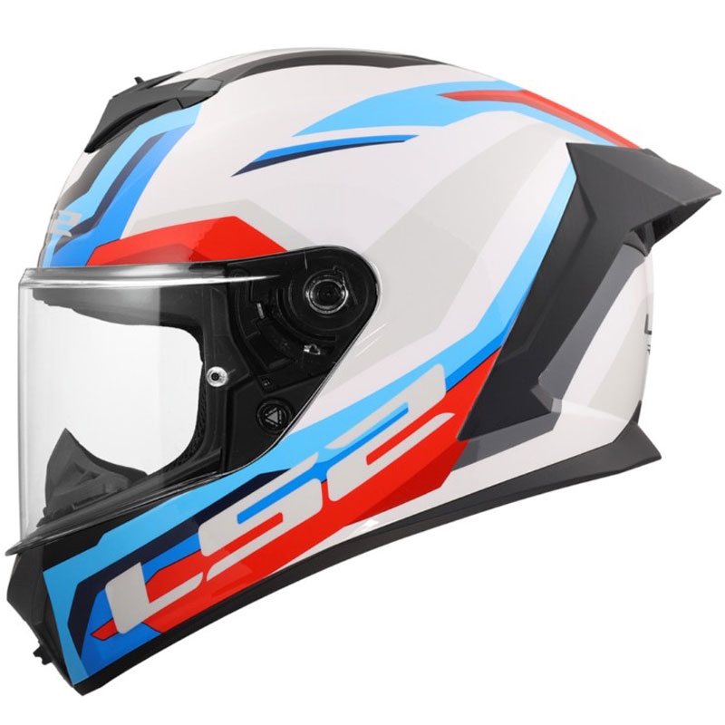 Integrálna helma na motorku LS2 FF820 Rapid III Hyper lesklá bielo-modro-červená