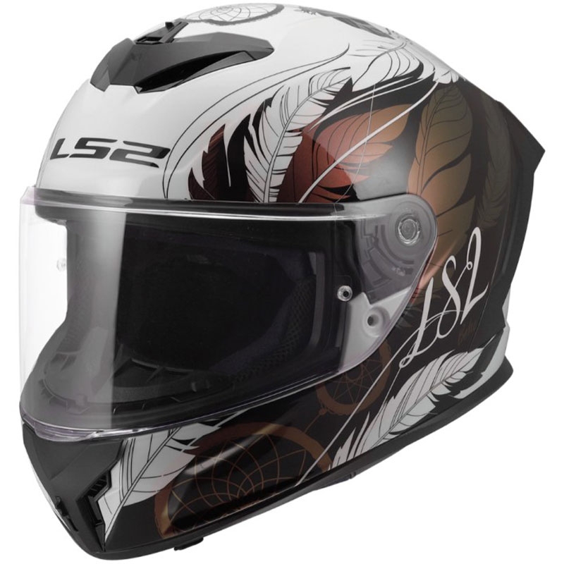 Integrálna helma na motorku LS2 FF820 Rapid III Boho lesklá bielo-čierno-ružová