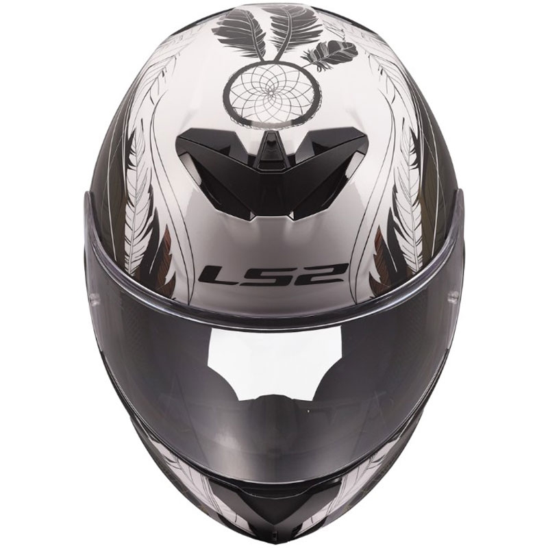 Integrálna helma na motorku LS2 FF820 Rapid III Boho lesklá bielo-čierno-ružová