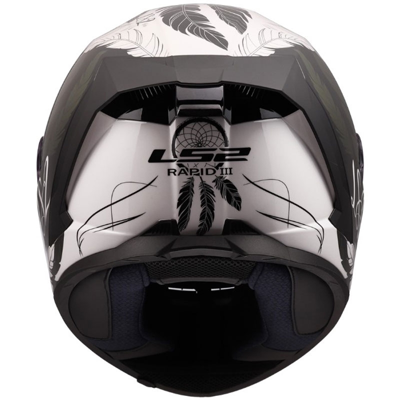 Integrálna helma na motorku LS2 FF820 Rapid III Boho lesklá bielo-čierno-ružová