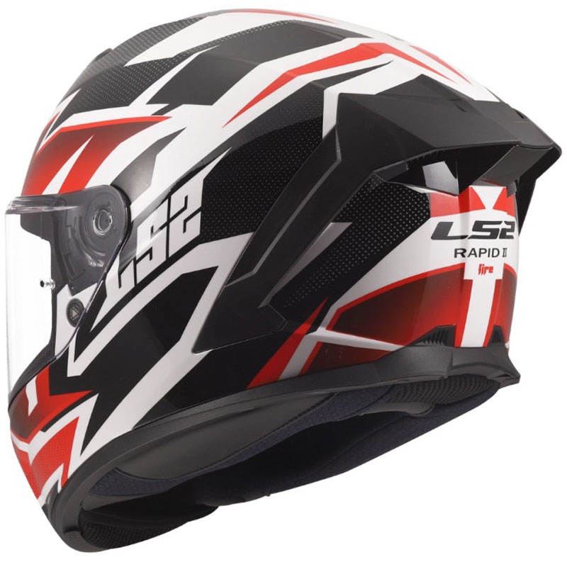 Integrálna helma na motorku LS2 FF820 Rapid III Xtrem lesklá bielo-čierno-červená