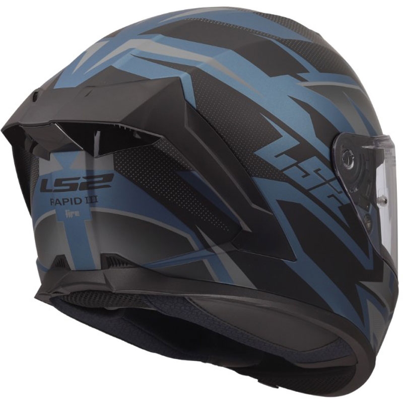 Integrálna helma na motorku LS2 FF820 Rapid III Xtrem matná čierno-modro-petrolejová