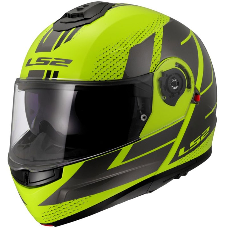 Vyklápacia prilba LS2 FF908 Strobe II Code lesklá fluo žlto-čierna