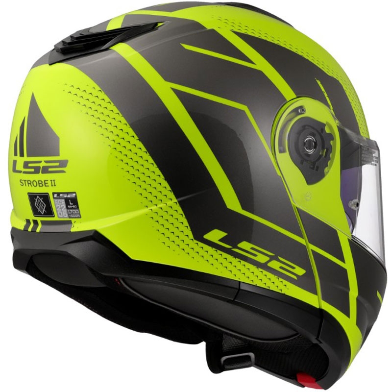 Vyklápacia prilba LS2 FF908 Strobe II Code lesklá fluo žlto-čierna