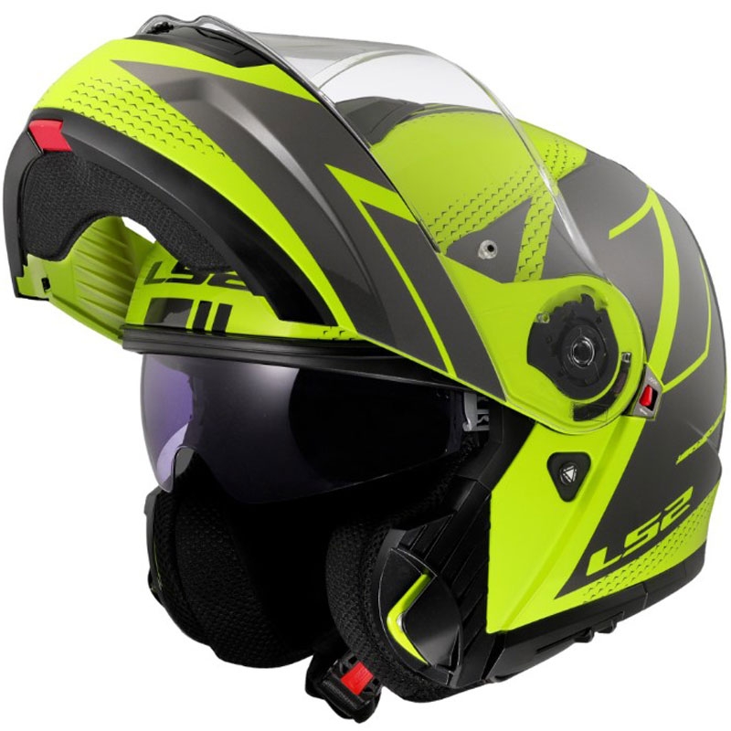 Vyklápacia prilba LS2 FF908 Strobe II Code lesklá fluo žlto-čierna
