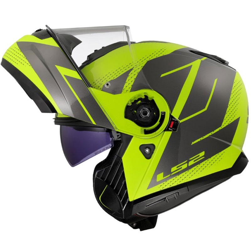 Vyklápacia prilba LS2 FF908 Strobe II Code lesklá fluo žlto-čierna