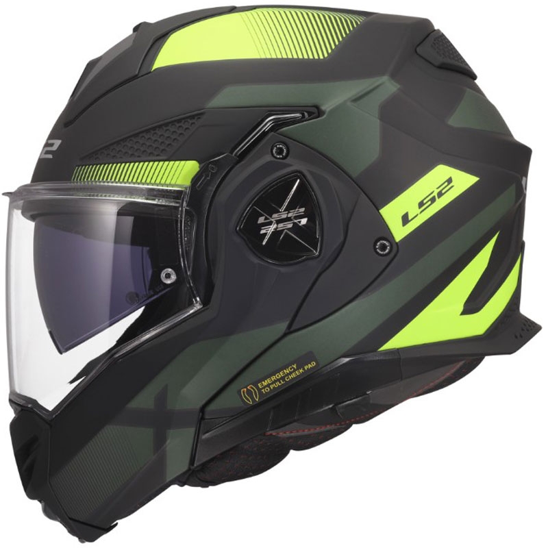 Preklápacia helma na motorku LS2 FF901 Advant X Nova matná fluo žlto-čierna