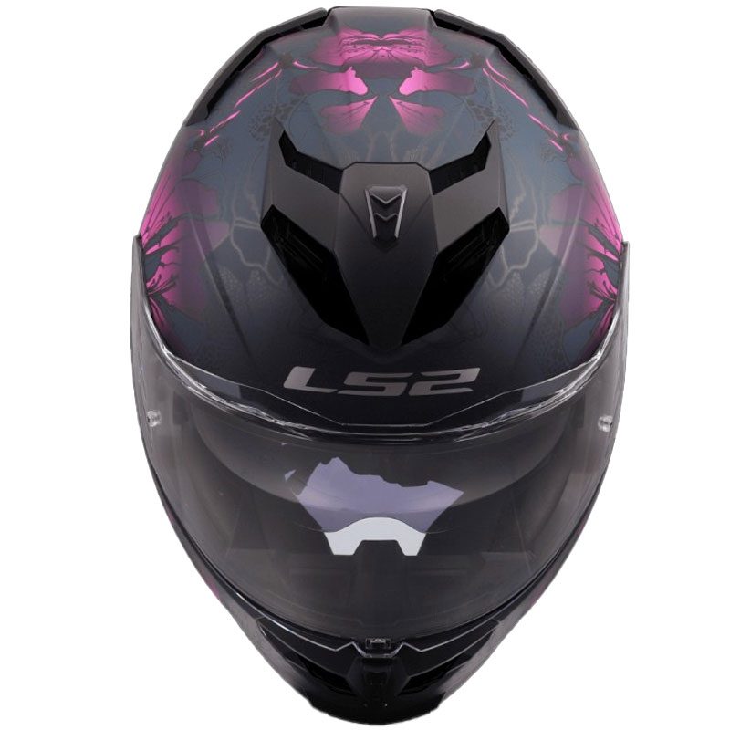 Integrálna helma na motorku LS2 FF818 Storm III Burst čierno-ružová
