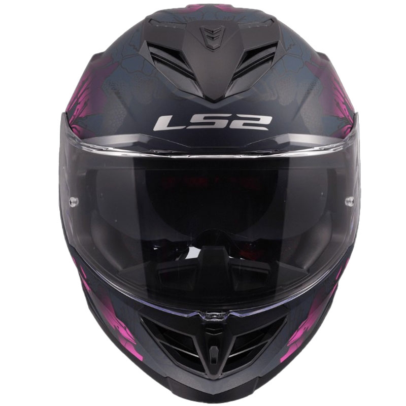 Integrálna helma na motorku LS2 FF818 Storm III Burst čierno-ružová