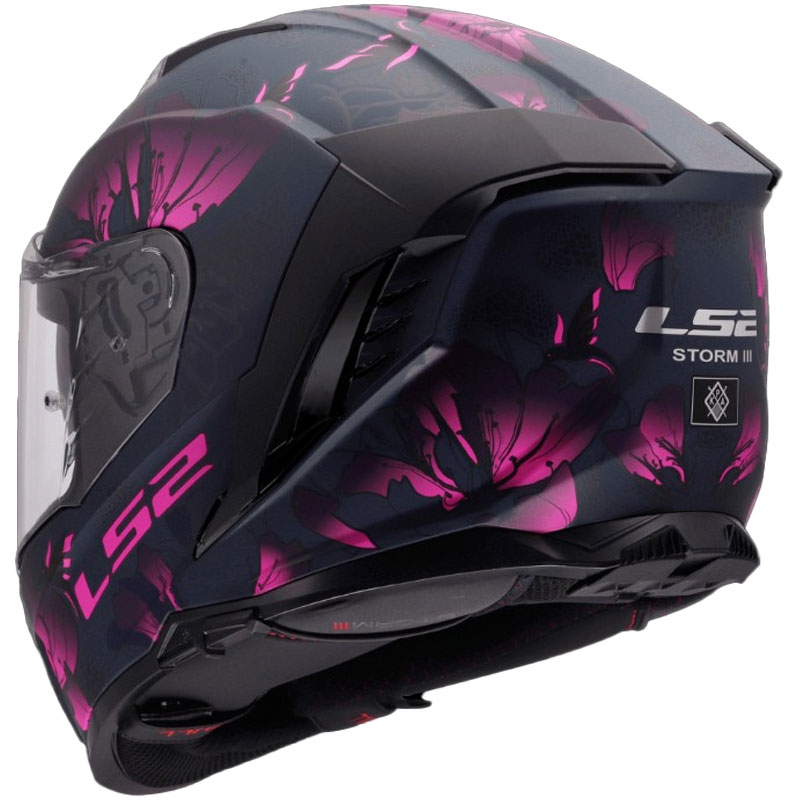 Integrálna helma na motorku LS2 FF818 Storm III Burst čierno-ružová