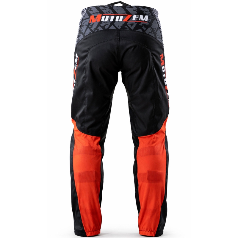 Motokrosové nohavice MotoZem Ground MX čierno-bielo-červené