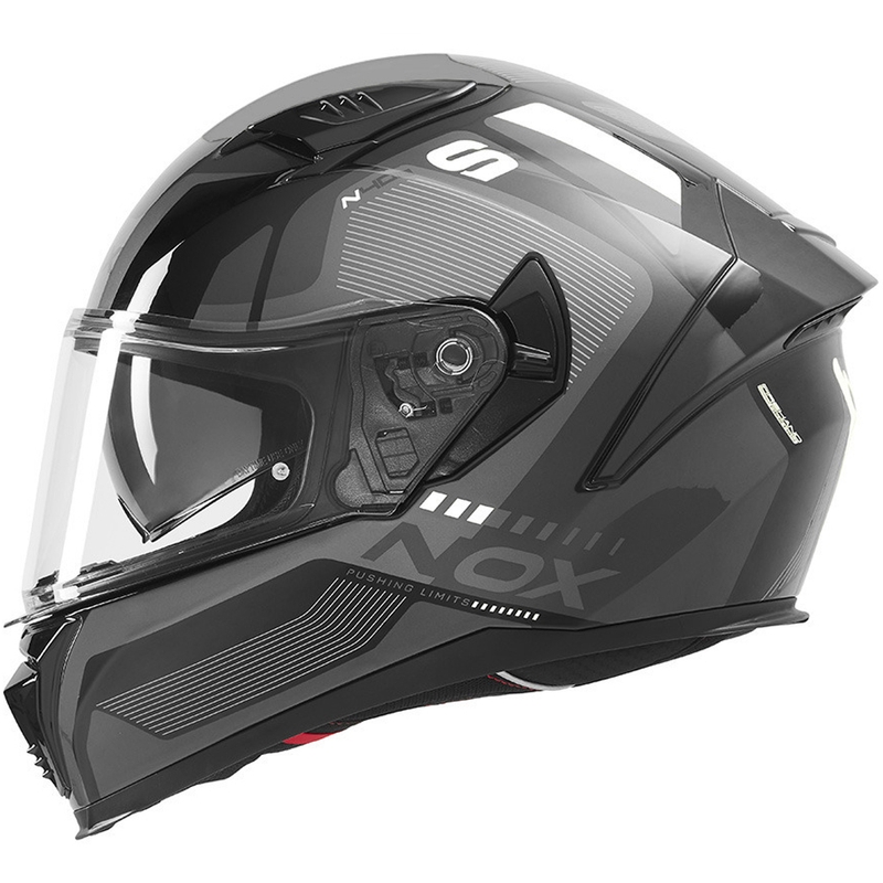 Integrálna helma na motorku NOX N402 Mentor čierno-biela