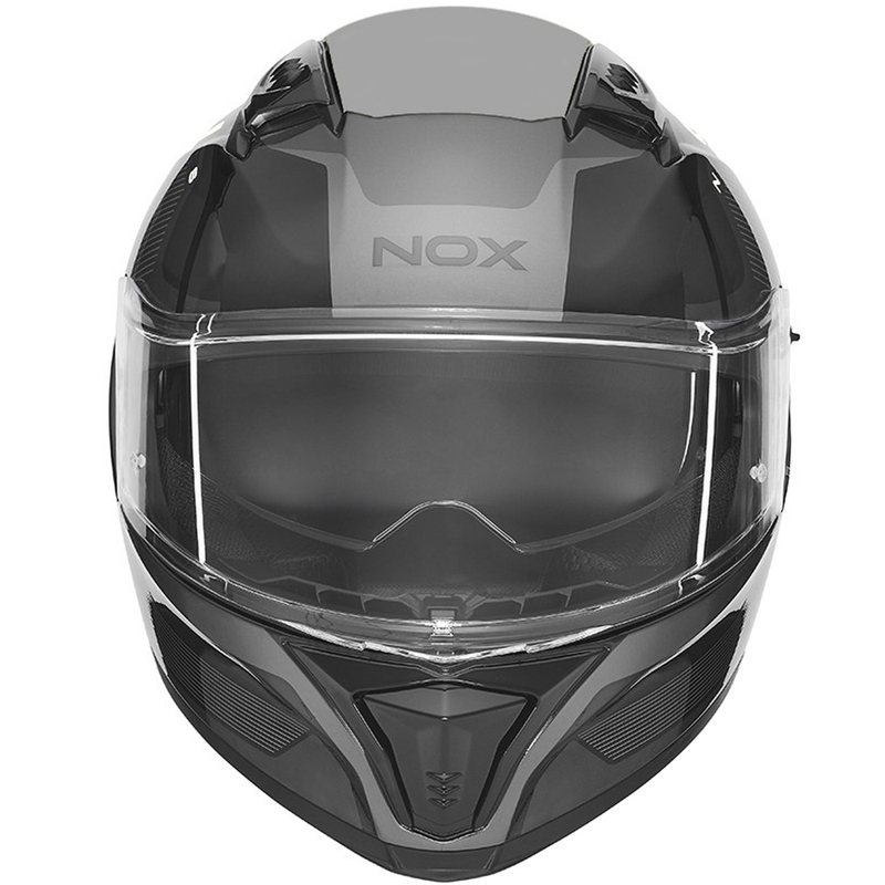 Integrálna helma na motorku NOX N402 Mentor čierno-biela