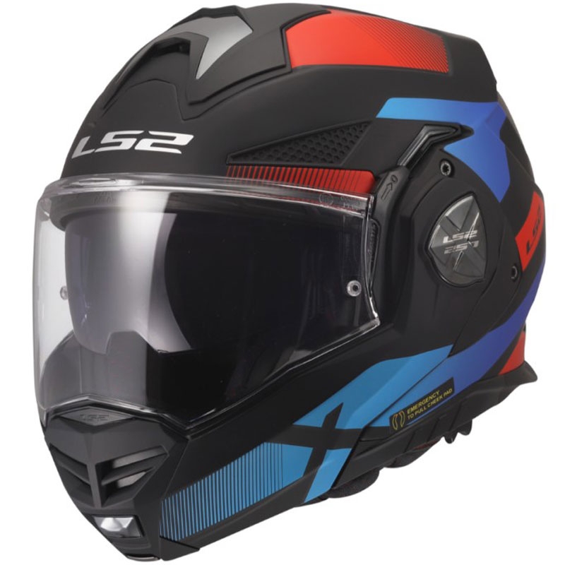 Preklápacia helma na motorku LS2 FF901 Advant X Nova matná čierno-červeno-modrá