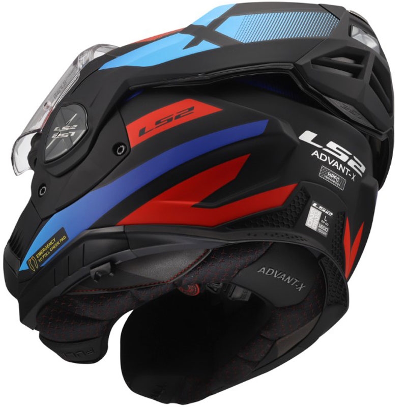 Preklápacia helma na motorku LS2 FF901 Advant X Nova matná čierno-červeno-modrá