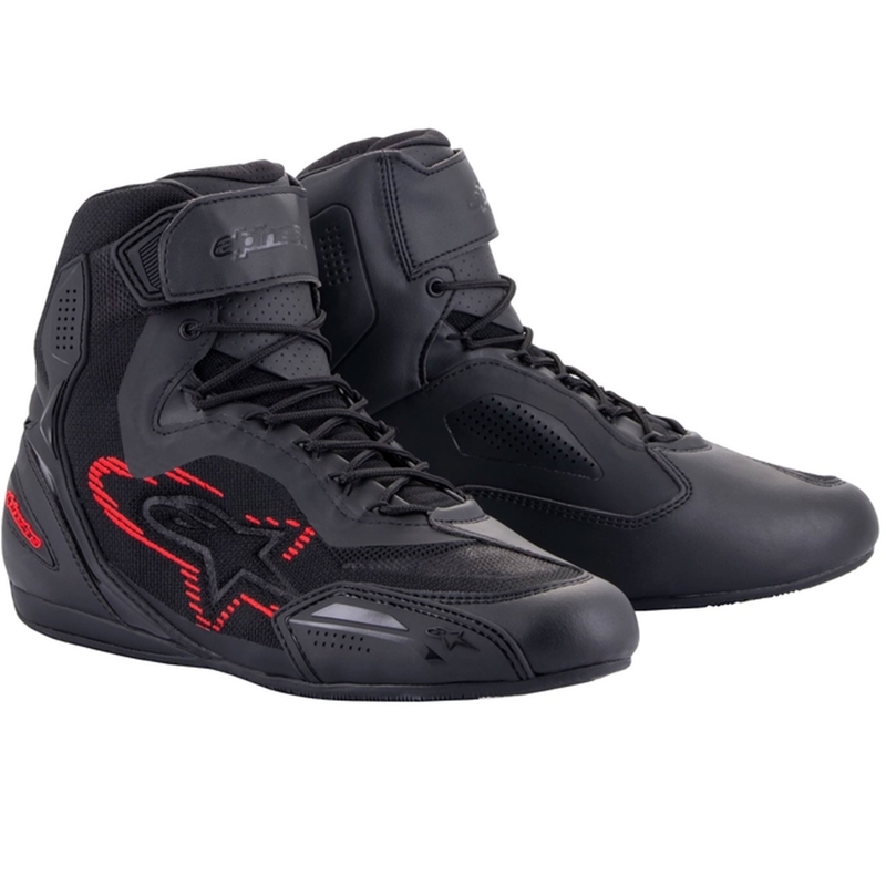 Topánky na motorku Alpinestars Faster-3 Rideknit čierno-tmavo šedo-červené