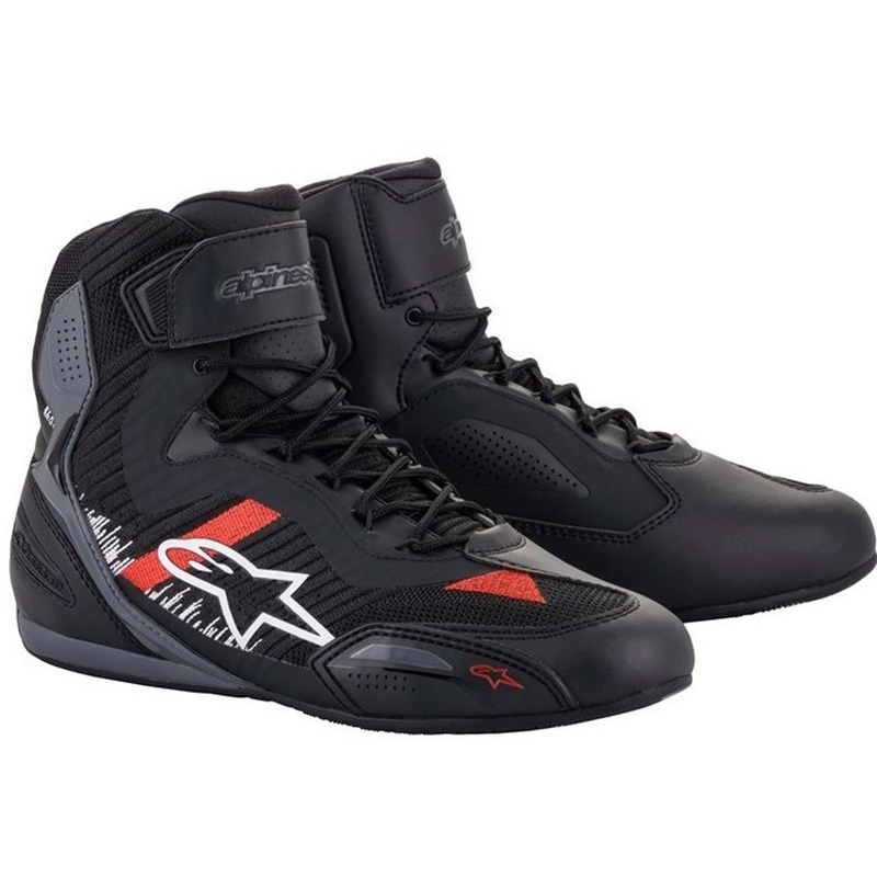 Topánky na motorku Alpinestars Faster 3 Rideknit čierno-šedo-červené