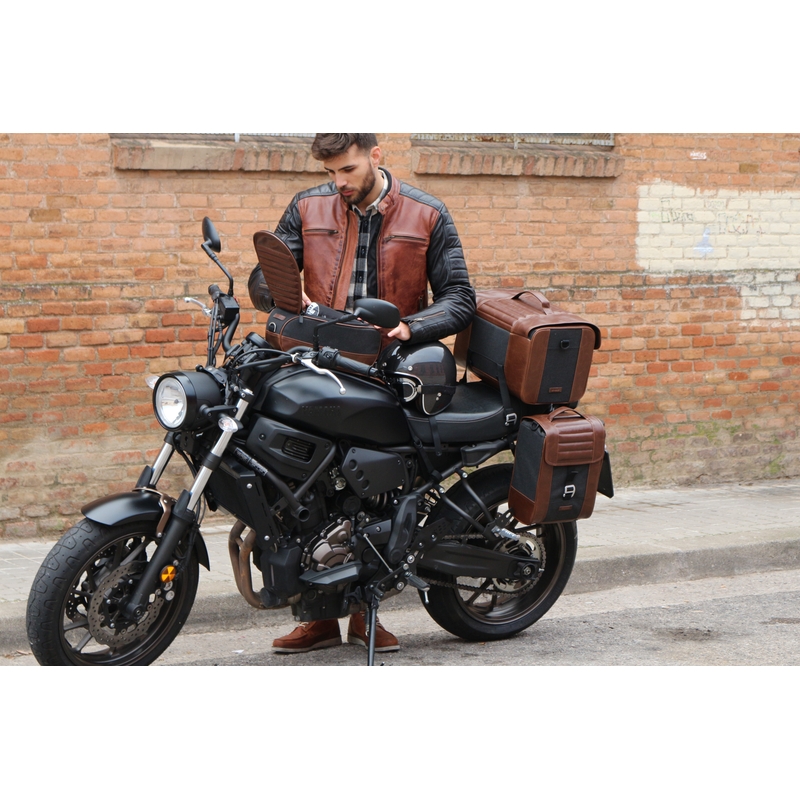 Bočná taška na motorku SHAD CAFE RACER SR38 10l Hnedý