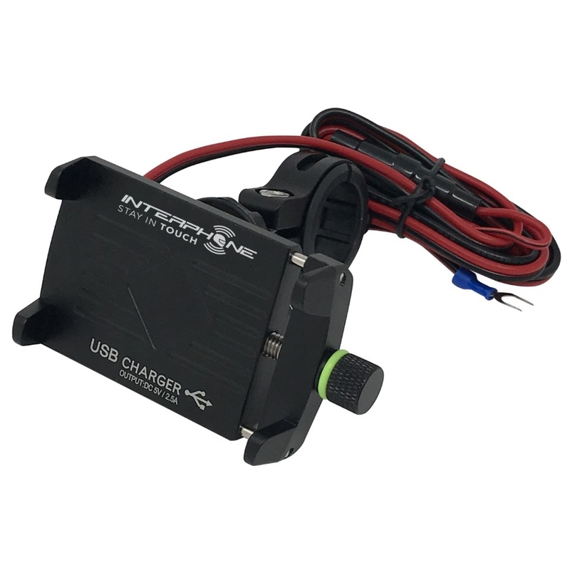Univerzálny držiak Interphone CRAB Evo Alu s nabíjačkou