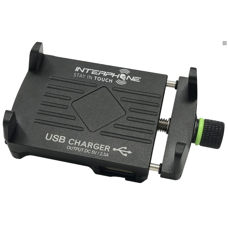 Univerzálny držiak Interphone CRAB Evo Alu s nabíjačkou
