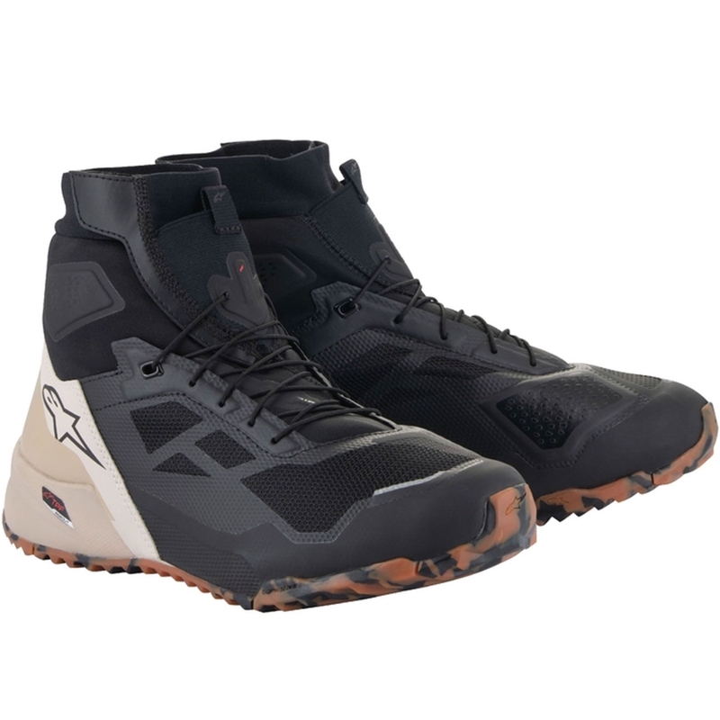 Topánky na motorku Alpinestars CR-1 čierno-svetlo hnedé