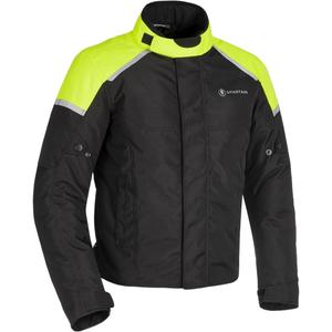 Bunda na motocykel Oxford Spartan Short WP čierno-fluorescenčno žltá