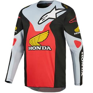 Motokrosový dres Alpinestars Racer Veil Honda čierno-šedo-červeno-žltý