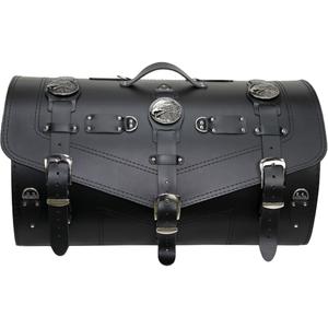 Kožený kufor na motorku so zámkom RSA K183 čierny
