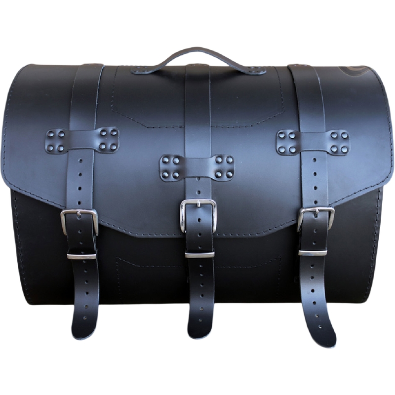 Kožený kufor na motorku so zámkom RSA K451 čierny