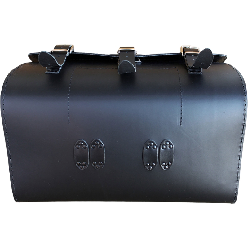 Kožený kufor na motorku so zámkom RSA K451 čierny