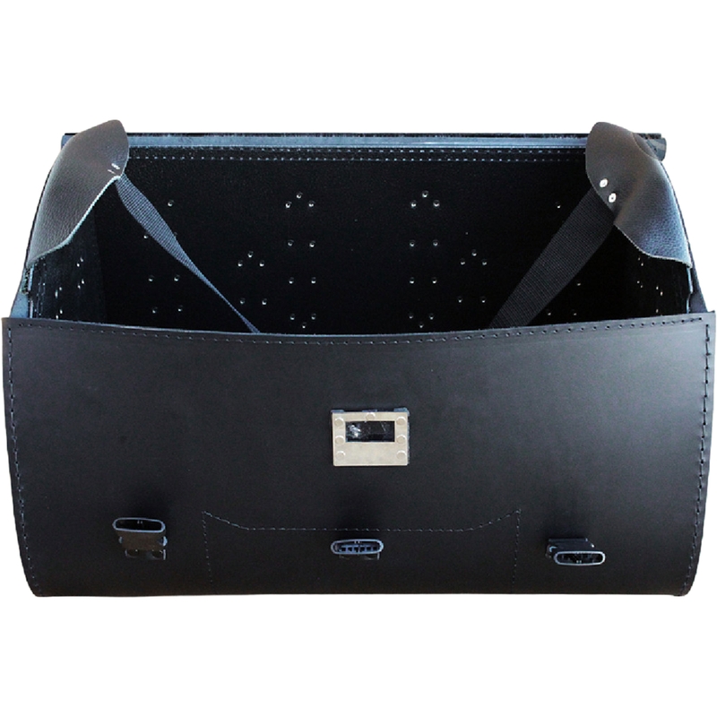 Kožený kufor na motorku so zámkom RSA K451 čierny