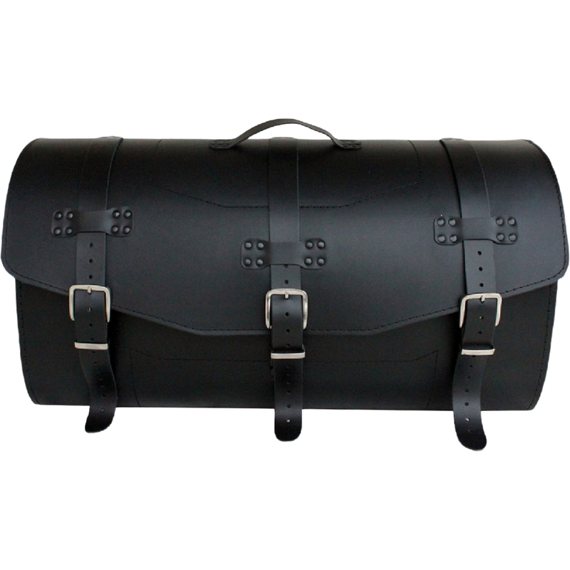 Kožený kufor na motorku so zámkom RSA K461 čierny