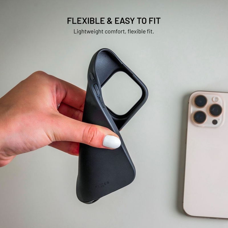 Zadný pogumovaný kryt na telefón FIXED Story pre Xiaomi Redmi Note 15 Pro 5G čierny