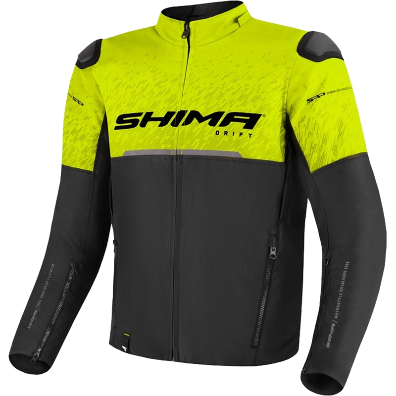 Bunda na motocykel Shima Drift čierno-fluorescenčno žltá