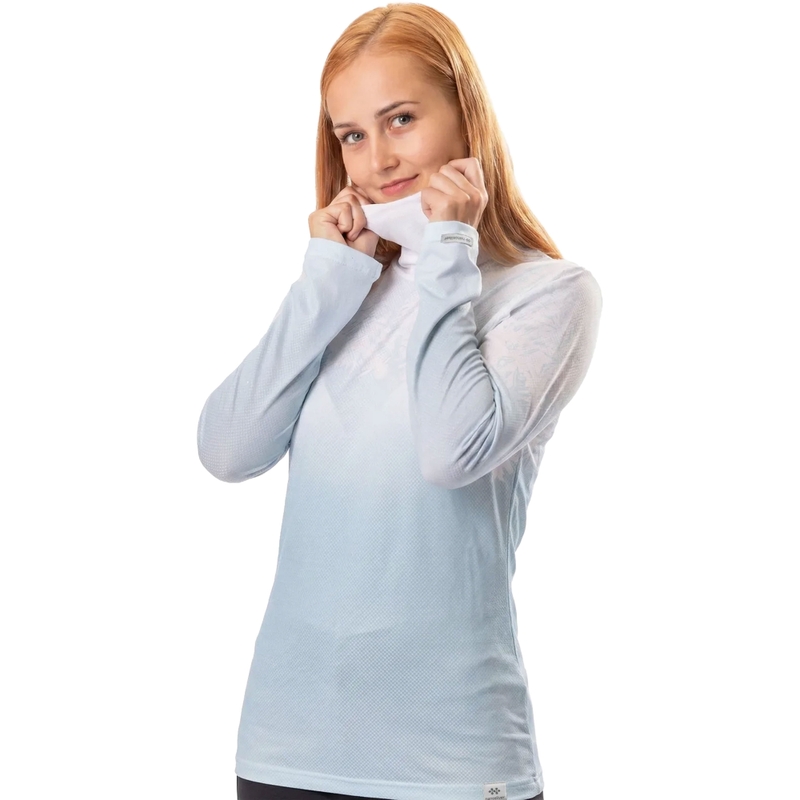 Dámske termo tričko nanosilver® Frozen modro-biele II
