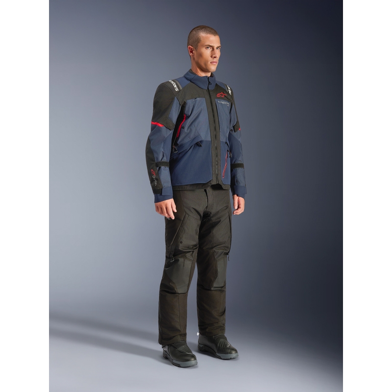 Bunda na motorku Alpinestars Andes V4 Drystar tmavo modro-modro-čierna