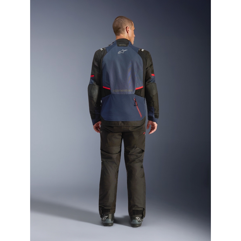 Bunda na motorku Alpinestars Andes V4 Drystar tmavo modro-modro-čierna