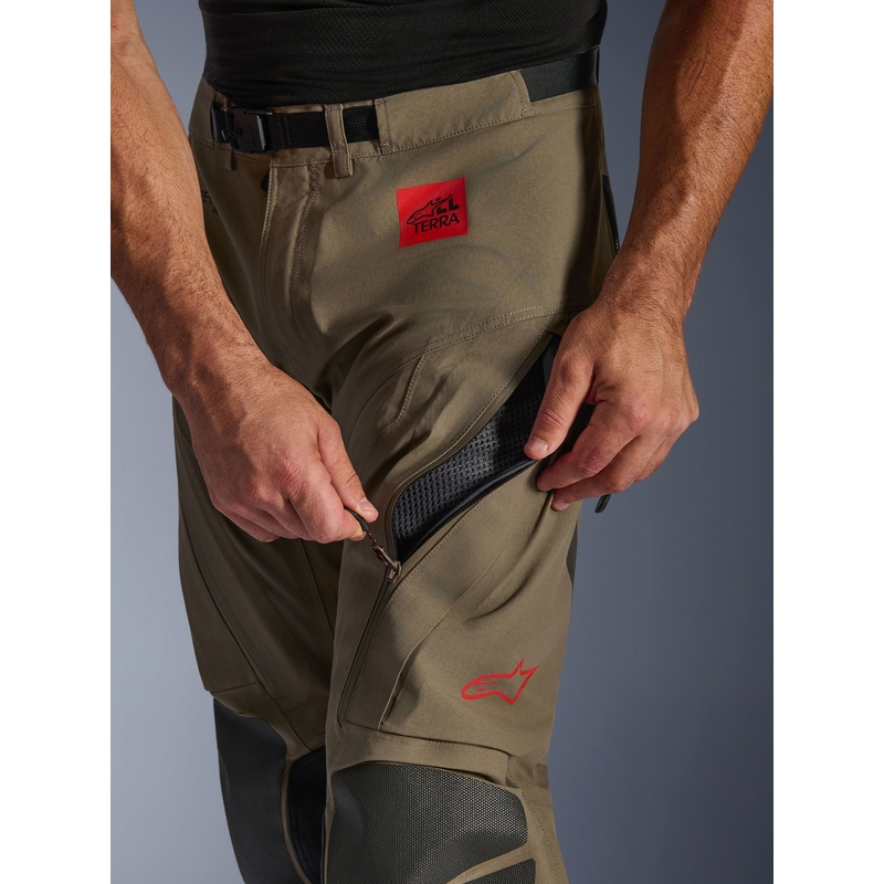 Nohavice na motorku Alpinestar Nazca 3L Gore-Tex PRO svetlo hnedo-čierne